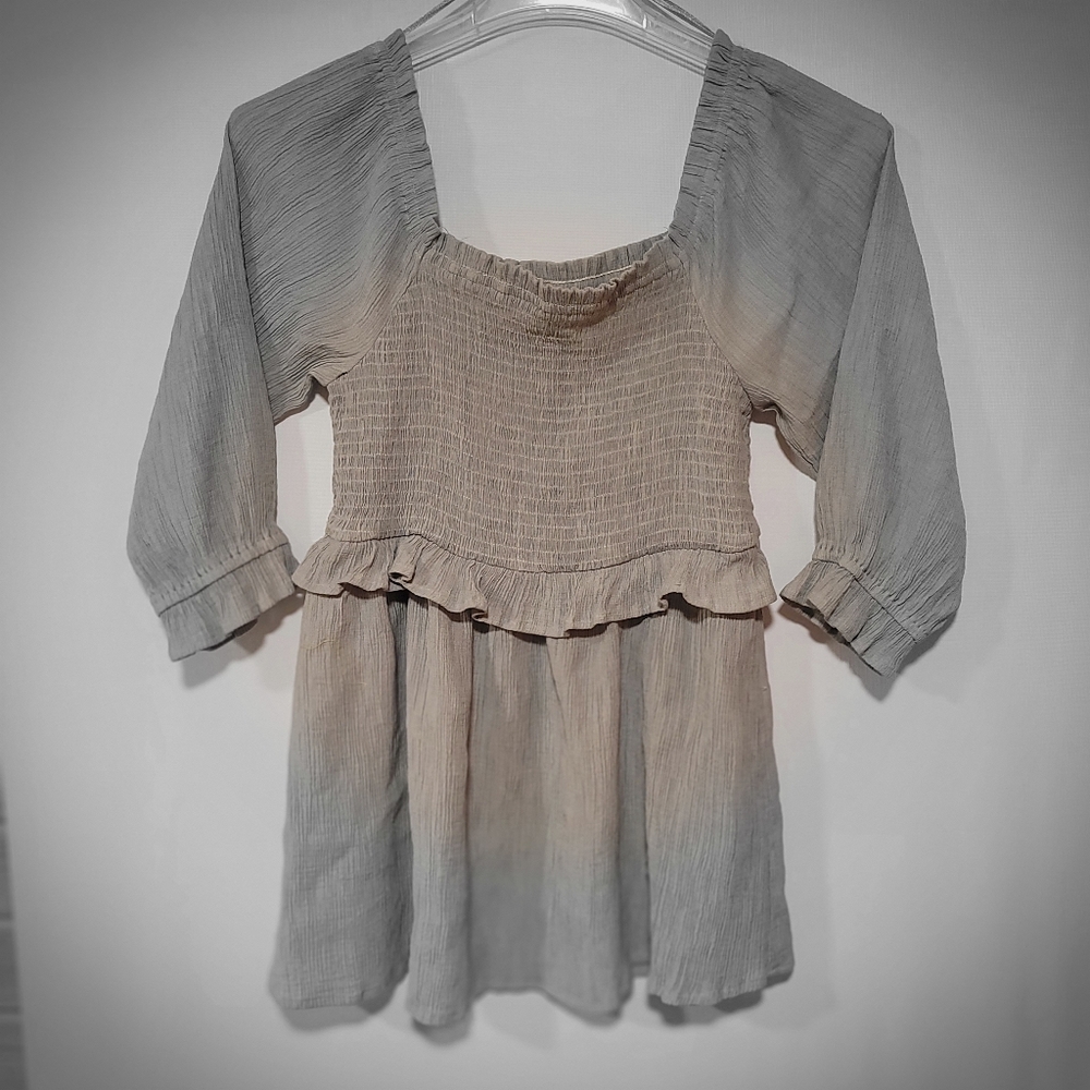 Beautiful Smocking 3/4 sleeve top